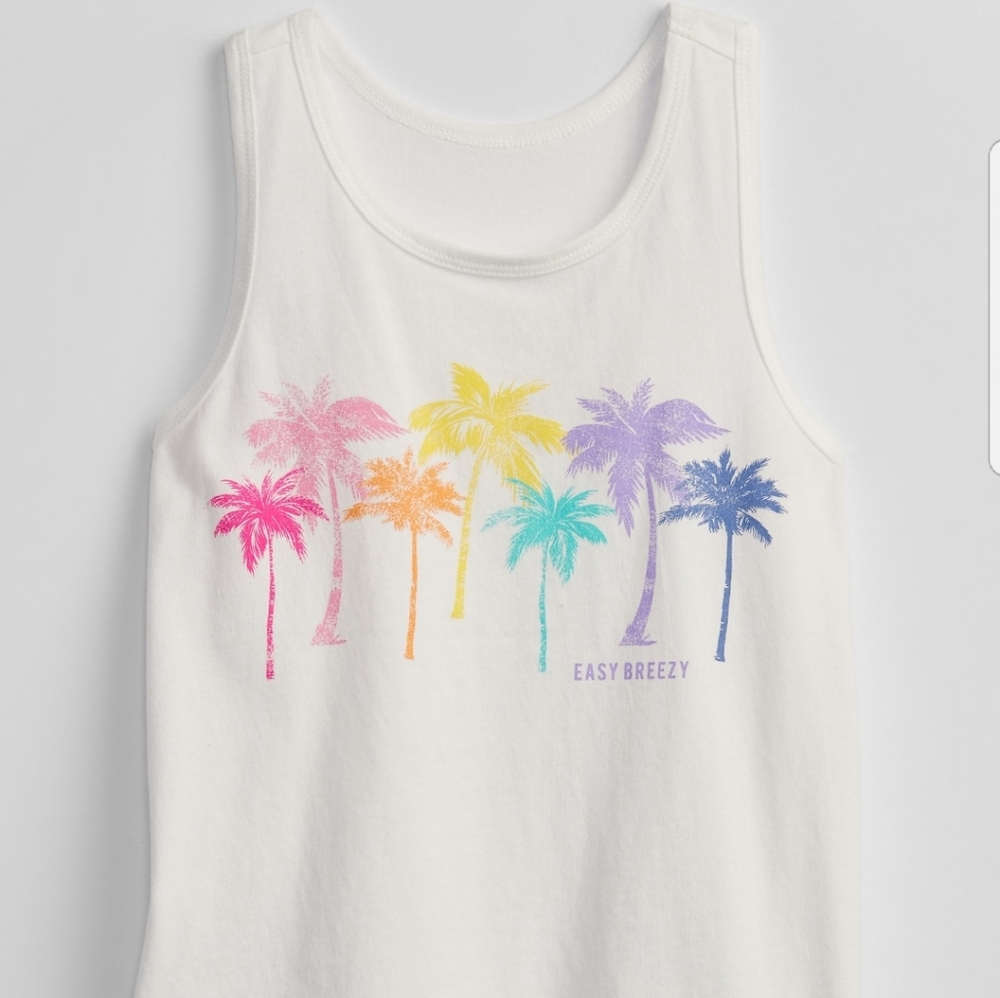 Gap girls size 8  graphic tank NWT‎